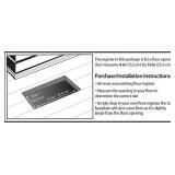 Decor Grates FS410-WH Scroll Design Floor Register,4x10 Inches, White