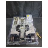 690 Cove Keyed Entry Knob and Single Cylinder Deadbolt Combo Pack featuring SmartKey in Venetian Bronze featuring Microban