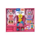 Melissa & Doug Disney Minnie Mouse & Daisy Duck Magnetic Dress-Up Wooden Dolls Pretend Play Set (40+ pcs) Minnie Mouse Toys, Disney Dress Up Dolls for Preschoolers & Kids Ages 3+