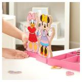 Melissa & Doug Disney Minnie Mouse & Daisy Duck Magnetic Dress-Up Wooden Dolls Pretend Play Set (40+ pcs) Minnie Mouse Toys, Disney Dress Up Dolls for Preschoolers & Kids Ages 3+
