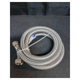 Eastman 60 inch Steel-Flex Braided Faucet Connector, 1/2 Inch FIP x 3/8 Inch Compression, Stainless Steel Faucet Supply Line, 48302