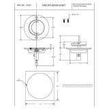 Westbrass D3201-03 Roman Tub Drain Trim with 4-1/4\" OD Tile Square, Polished Brass