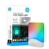 GE Color Changing LED Night Light for Kids, Dusk to Dawn Sensor, Home Decor Apartment Essentials, Wall Lights for Bedroom, Ambient Lighting, Nightlights Plug in, 1 Pack, 34693