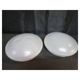 IWOWHERO 2pcs Round Ceiling Light with Twistlock Design for Easy Installation Replacement Mushroom Shade for Home Office Kitchen Bathroom Lighting Fixtures