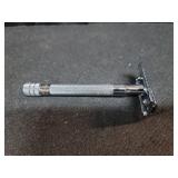 MERKUR 23C Double Edge Safety Razor - Polished Chrome, Long Knurled Brass Handle, Made in Germany, Plastic-Free, Three Piece Design, Closed Comb, Straight Bar