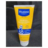 Mustela Baby Mineral Sunscreen Lotion SPF 50 Broad Spectrum - Face & Body Sun Lotion for Sensitive Skin - Water Resistant & Fragrance Free - Regular & Family Size