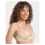 Fruit of the Loom womens T-shirt T Shirt Bra, Black Hue/Sand/White, 42C US