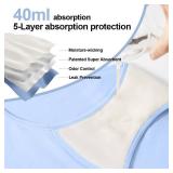 Battewa Quick Dry Incontinence Underwear for Women High Waisted Leak Proof Panties Washable Postpartum Bladder Control Cotton Briefs (Multicolor, Large, 5 Pack) Colors May Vary