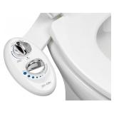 LUXE Bidet NEO 120 - Single Nozzle, Self-Cleaning, Non-Electric Bidet Attachment for Toilet Seat, Adjustable Water Pressure, Rear Wash (White)