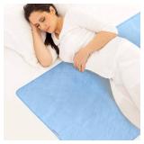 Bed Pads for Incontinence Washable Large (34" x 52"), 2 Pack Reusable Waterproof Bed Underpads with Non-Slip Back for Elderly, Kids, Women or Pets, Blue