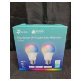 Kasa Smart Light Bulbs, Full Color Changing Dimmable Smart WiFi Bulbs Compatible with Alexa and Google Home, A19, 60 W 800 Lumens,2.4Ghz only, No Hub Required, 2-Pack (KL125P2), Multicolor