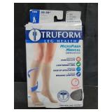 Truform 20-30 mmHg Compression Stockings for Men and Women, Knee High Length, Closed Toe, Gray, 3X-Large