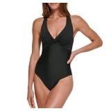 Calvin Klein Womens Lifestyle ONE Piece,Black,6