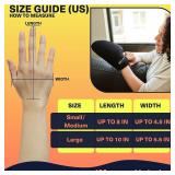 Relief Genius Cold Therapy Hand Ice Pack Cold Gloves for Chemotherapy Neuropathy, Chemo Care Package for Women and Men S/M Black