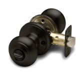 Copper Creek Colonial Privacy Interior Door Knob ANSI Grade-3 Certified, Modern Heavy Duty Handle, Easy Install and Reversible for Bedroom, Bathroom and Closets Tuscan Bronze (1 Pack)