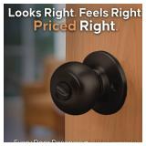 Copper Creek Colonial Privacy Interior Door Knob ANSI Grade-3 Certified, Modern Heavy Duty Handle, Easy Install and Reversible for Bedroom, Bathroom and Closets Tuscan Bronze (1 Pack)
