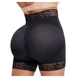 SHAPELLX Butt Lifting Shapewear For Women Tummy Control Faja Shaping Shorts Thigh Slimming Panties Body Shaper (Black,Small) - Retail $50