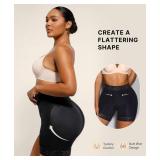 SHAPELLX Butt Lifting Shapewear For Women Tummy Control Faja Shaping Shorts Thigh Slimming Panties Body Shaper (Black,Small) - Retail $50