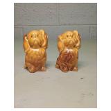 Gibson California Art Pottery Dog Salt & Pepper Shakers
