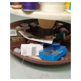 Two-Tier Thread Organizer with Sewing Supplies