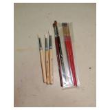 Set of different art brushes