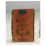 1966 Cowtown Trading Post Wooden salt and pepper shakers  - Cheney Lake