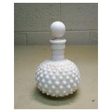 Fenton Hobnail White Milk Glass Perfume Bottle