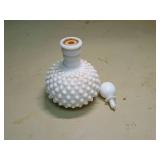 Fenton Hobnail White Milk Glass Perfume Bottle