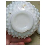 Fenton Hobnail White Milk Glass Perfume Bottle