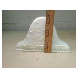 Decorative White Ceramic Mantel Clock with Roses