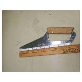 Vintage wood handle chef food serrated hand saw knife