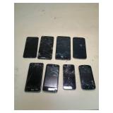 Lot of 8 old smart phones