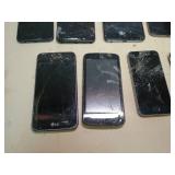 Lot of 8 old smart phones