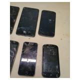 Lot of 8 old smart phones