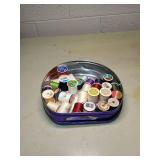 Mixed Thread Collection in Purple Tin
