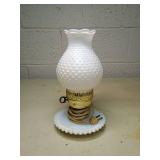 Hobnail Milk Glass Table Lamp