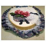 Decorative Bath Wall Sign with Floral Pattern