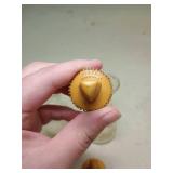 Pyrex Glass Salt and Pepper shakers  with Gold Butterfly Pattern