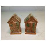 Ceramic Outhouse Salt and Pepper Shakers
