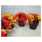 Fall Mum Potted Arrangement lot of 6
