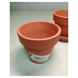 4-inch Terra Cotta Flower Pots with Saucers lot of 2