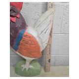Hand Carved Wooden Rooster Figure