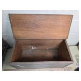 Rustic Wooden Storage Chest with Hinged Lid