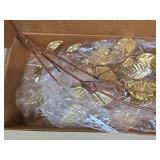 Gold Metal Leaf Branch Wall Art