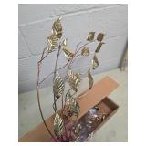 Gold Metal Leaf Branch Wall Art