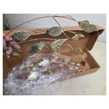 Gold Metal Leaf Branch Wall Art