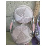 Battat Polka Dot Doll Salon Chairs