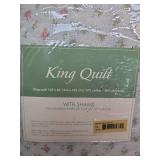 Floral King Quilt Set with Shams