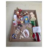 Flat of different Christmas decor