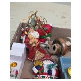 Flat of different Christmas decor